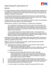 Adjustment to Rule 13.2 as at 16 February 2016 (Spanish)