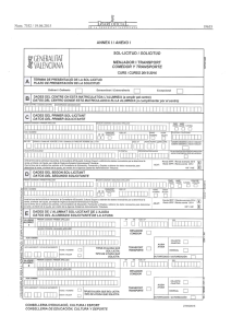 ANNEX I / ANEXO l SOL-LICITUD / SOLICITUD