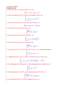 with(student): PROBLEMA 281 > Int((3*x+1)^2,x)=int((3*x+1)^2,x