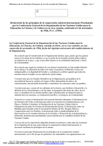 Declaración de los principios de la cooperación cultural