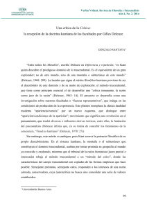 Una crítica de la Crítica: la recepción de la doctrina kantiana de las