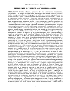 TESTAMENTO de FEDERICO SANTA MARIA CARRERA