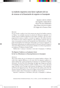 La tradición migratoria como factor explicativo del uso de remesas