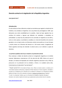 Derecho animal en la legislación de la República Argentina