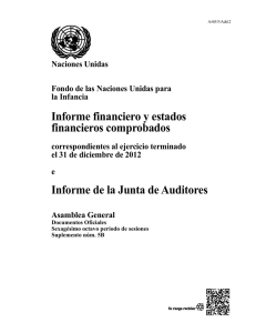 Informe financiero y estados financieros comprobados
