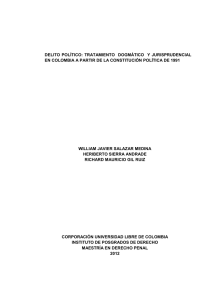 delito pol&iacute;tico tratamiento dogm&aacute;tico y jurisprudencial en colombia a