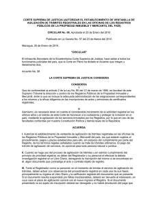 corte suprema de justicia (autorizar el establecimiento de ventanilla