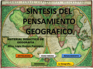 síntesis del pensamiento geografico