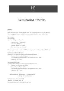 Seminarios : tarifas