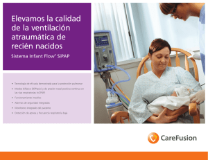 Elevamos la calidad de la ventilación atraumática de recién nacidos