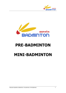 pre-badminton mini-badminton - Federación Española de Bádminton