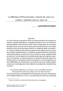 la república popular china a finales del siglo xx - E-journal