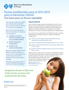 Pautas establecidas para el 2013-2014 para el bienestar infantil