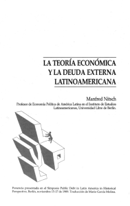 la teoría económica y la deuda externa latinoamericana