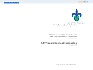 4.0 Tipografías institucionales