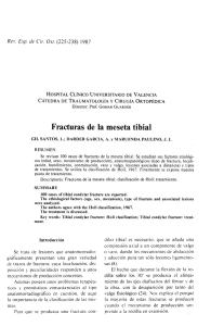 Fracturas de la meseta tibia] - Revista Cirugía Osteoarticular