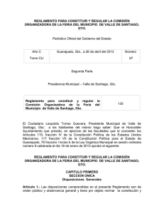 REGLAMENTO PARA CONSTITUIR Y REGULAR LA COMISIÓN