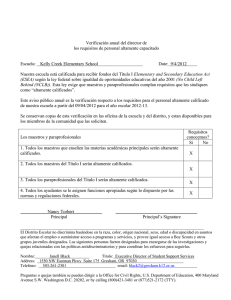 Verificación anual del director de los requisitos de personal