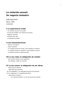 La violación sexual: Un negocio siniestro