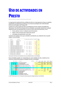 USO DE ACTIVIDADES EN PRESTO