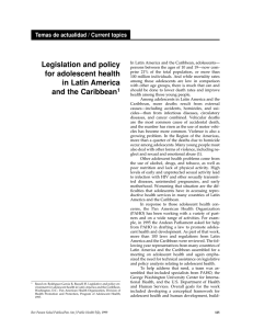 Legislation and policy for adolescent health in Latin