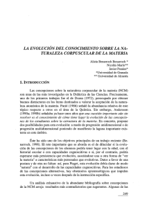 La evolución del conocimiento sobre la naturaleza corpuscular de la