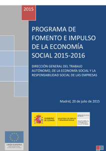 programa de fomento e impulso de la economía social