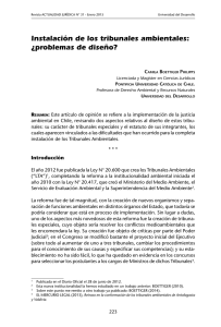 Instalación de los tribunales ambientales: ¿problemas de diseño?