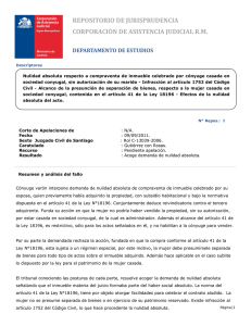 Nulidad absoluta de contrato - Corporación de Asistencia Judicial