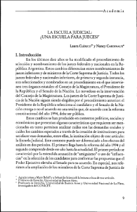 la escuela judicial: ¿una escuela para jueces?