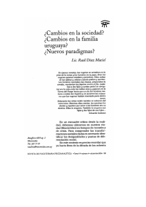 ¿Cambios en la sociedad? ¿Cambios en la familia - BVS-Psi