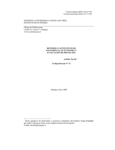 Versión impresa ISSN - Instituto Economía Pontificia Universidad