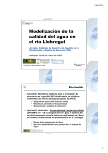 Modelación de la calidad del agua en el río Llobregat