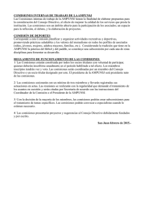 COMISIONES INTERNAS DE TRABAJO DE LA AMPUNSJ Las