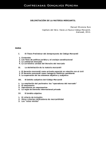 DELIMITACI&Oacute;N DE LA MATERIA MERCANTIL Manuel Olivencia