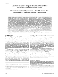 Deterioro cognitivo después de un infarto cerebral