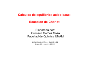 Calculos de equilibrios acido-base: Ecuacion de Charlot