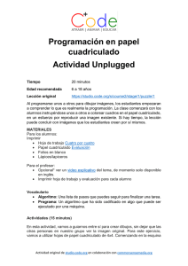 Guía Programación en papel cuadriculado