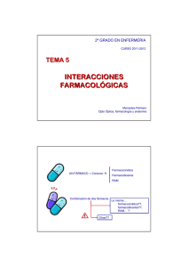 interacciones farmacológicas interacciones farmacológicas
