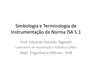 Simbologia Instrumentação - Departamento de Engenharia Elétrica