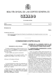 Informe de la Comisión Especial de Estudio de la problemática