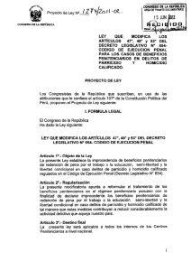 Ley que modifica los artículos 47, 48 y 53 del Decreto Legislativo 654