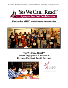 Yes We Can…Read!™ Parent Engagement