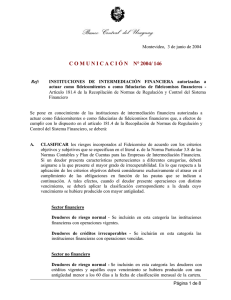 comunicaci ó nn° 2004/ 146 - Banco Central del Uruguay