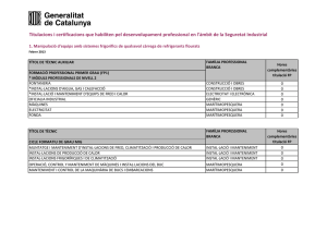 Titulacions i certificacions que habiliten pel