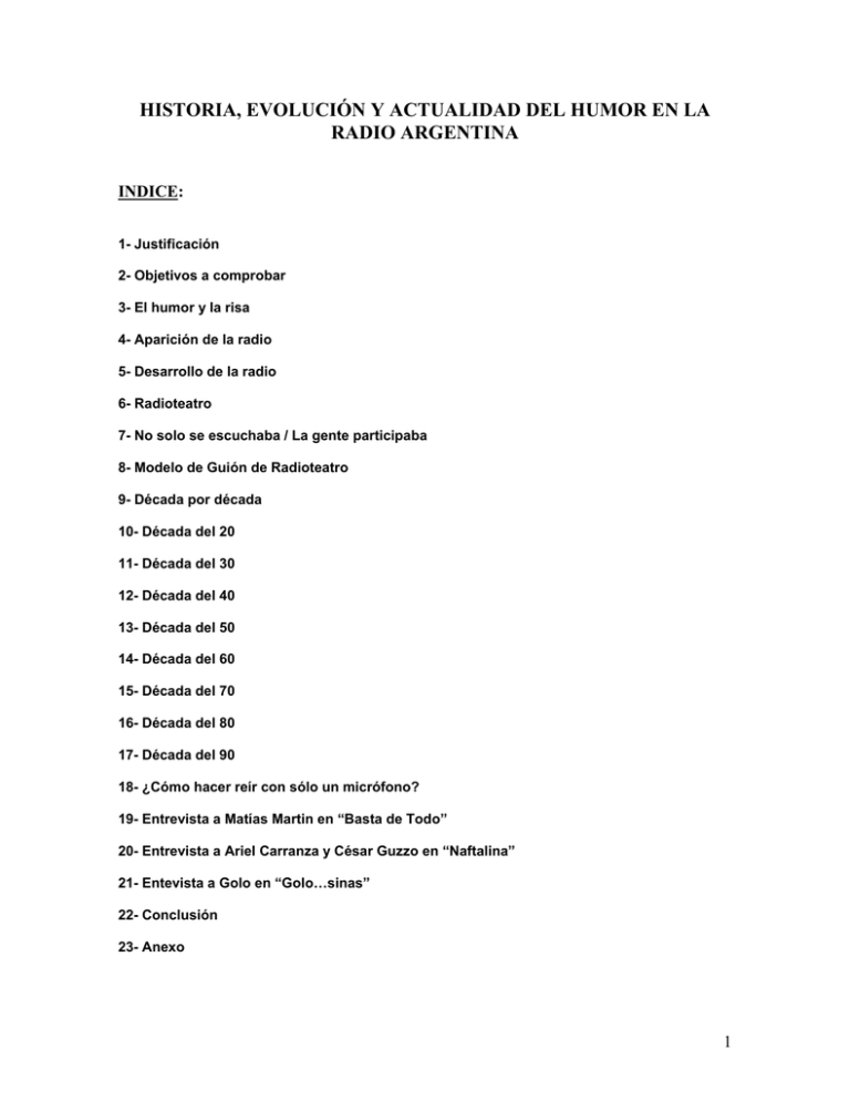 EL humor en radio