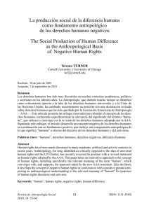 La producción social de la diferencia humana como fundamento