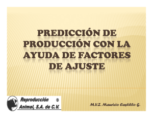 predicción de producción con la ayuda de factores de ajuste
