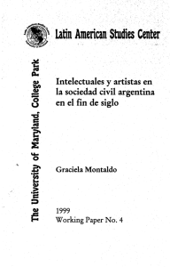 Graciela Montaldo. Intelectuales y artistas en la sociedad civil