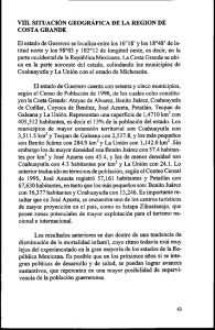 VIII. SITUACIÓN GEOGRÁFICA DE LA REGION DE COSTA GRANDE
